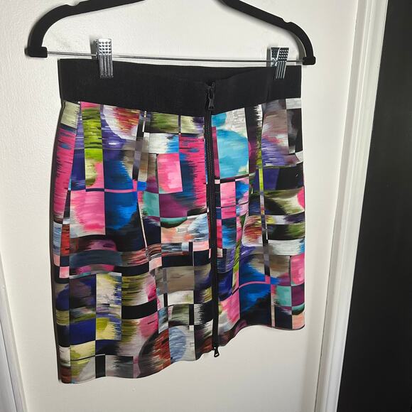 Milly New York Women's Abstract Colorful Mini Pencil Office Skirt Size 6 - Picture 5 of 10